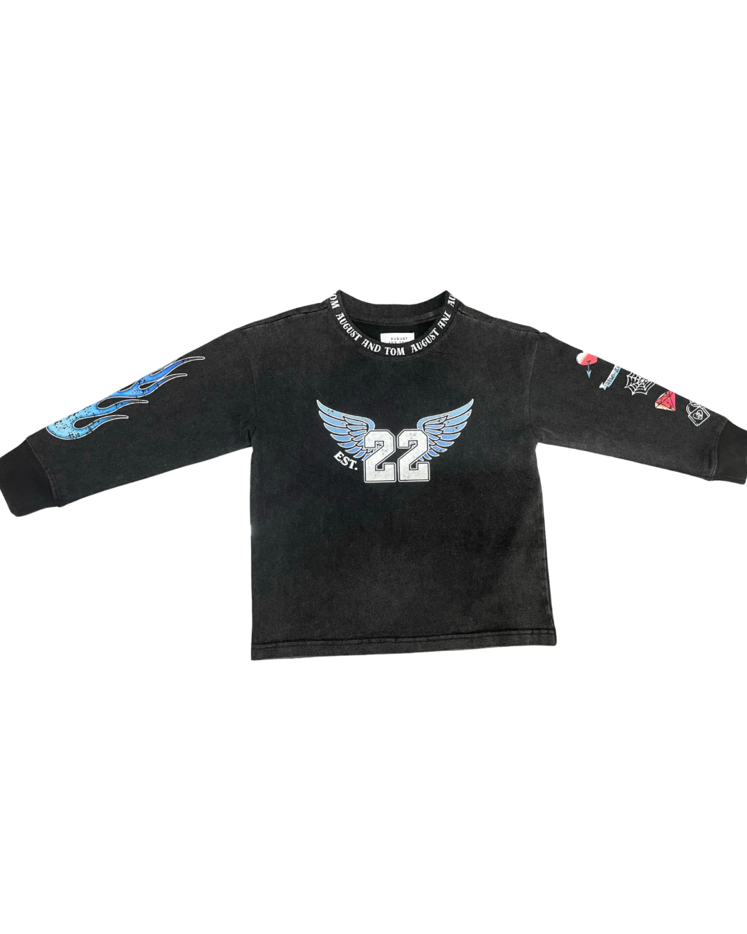 MOTO LS T-SHIRT | WASHED BLACK