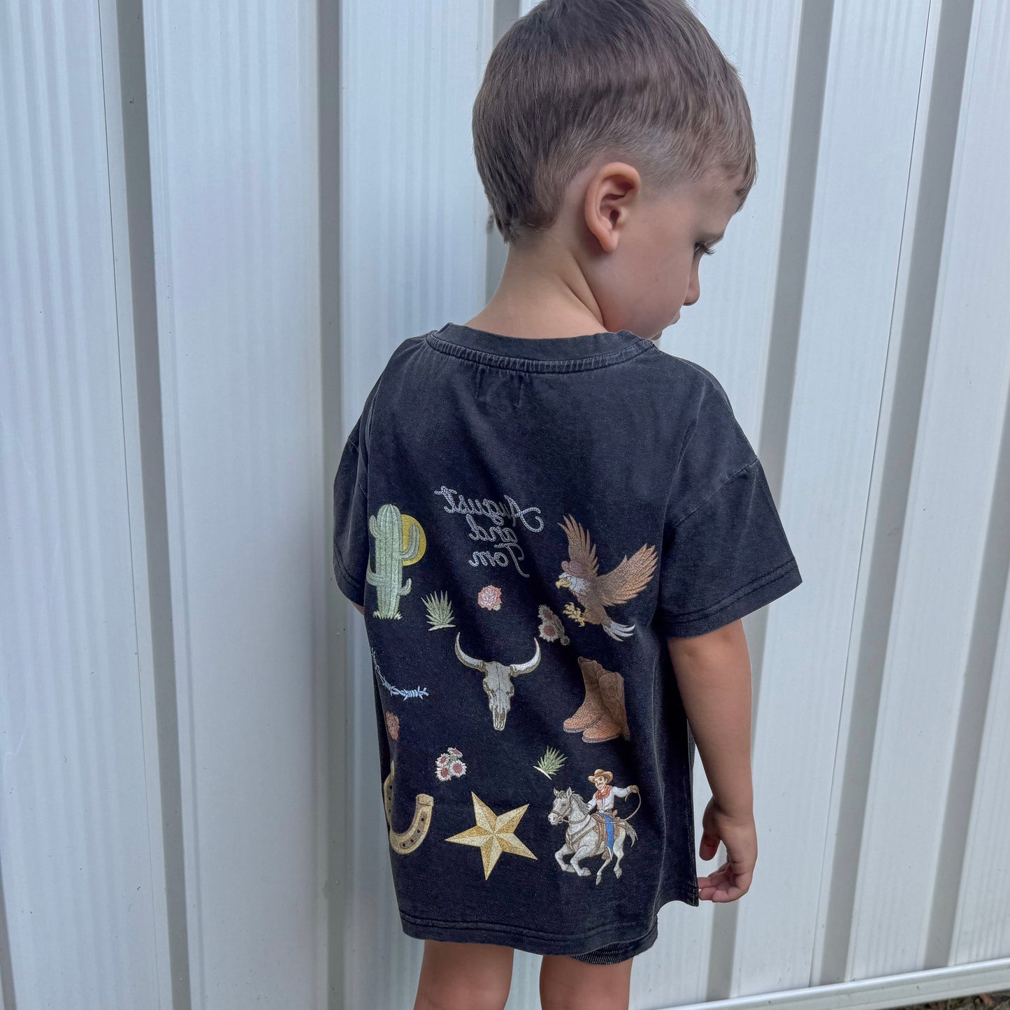 WILD WEST SS TEE | WASHED BLACK