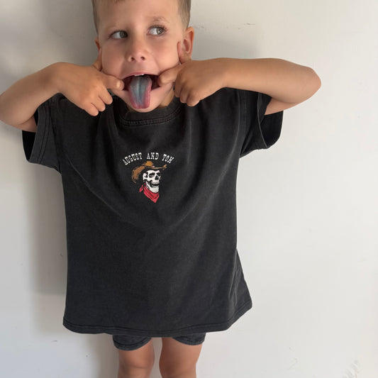 WILD WEST SS TEE | WASHED BLACK