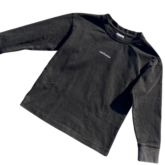 STRIKE OUT LS T-SHIRT | WASHED BLACK