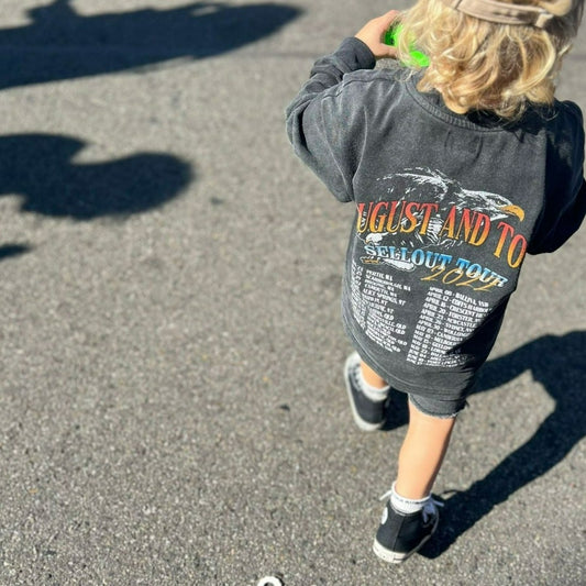 TOUR T-SHIRT LONG SLEEVE | WASHED BLACK